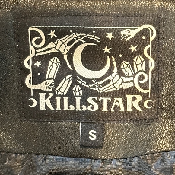 Killstar Graveyard Shift Spiderweb Vegan Leather Jacket - Picture 8 of 15